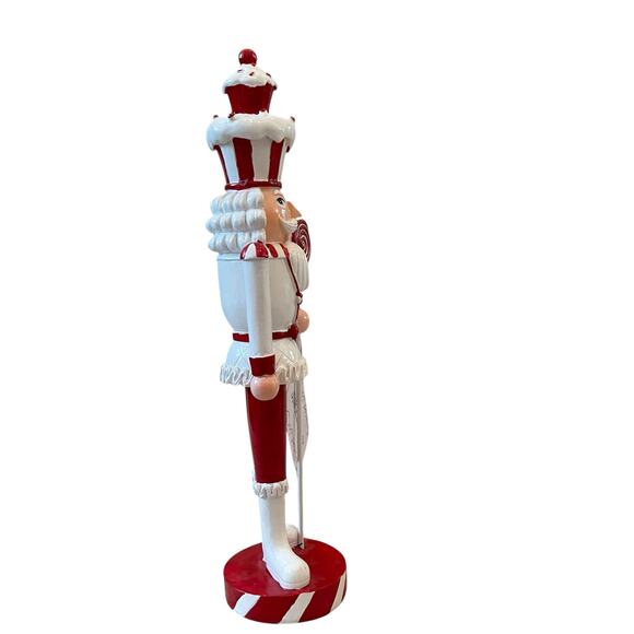 Jingles & Joy Red White Cupcake Peppermint Candy 14in Christmas NUTCRACKER New - Picture 2 of 16